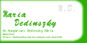 maria dedinszky business card